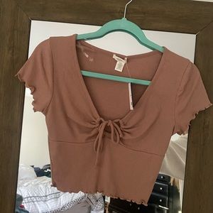 Bozzolo Tie Cropped Tee